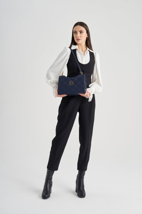 Lucky Bees Bolso de Hombro Azul Oscuro